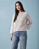 Bluse med rullehals