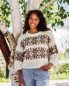 Bred Bluse med Isblomster