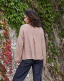 Cardigan med læg i ryggen