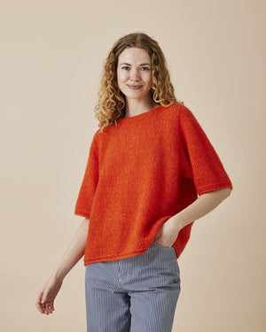 Oversized T-shirt i Glatstrik