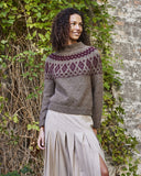 Sweater med mønsterstrik