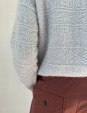 Porcelain Damask Sweater