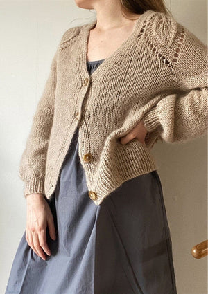 LeKnit - Chunky Dahlia V-Neck Cardigan