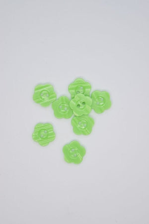 "Grøn blóma" Plastknappur 15mm