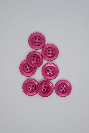 "Pink glitur" Plastknappur 18mm