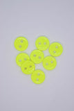 "Neon gult" Plastknappur 18mm