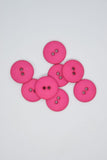 "Pink" Plastknappur 18mm